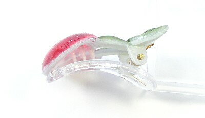 【残り1p】ヘアクリップ スモール フルーツ チェリー レッド 〔さくらんぼ 赤 小サ...