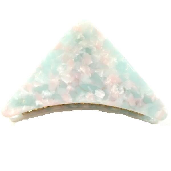 【マラソン期間20%OFF 残り2p】バンス クリップ L アセテート マーブル 大 丸み三角 〔大きめ ヘアクリップ おしゃれ 髪どめ 髪留め パンス アセチ トライアングル トレンド アセテートセルロース樹脂〕