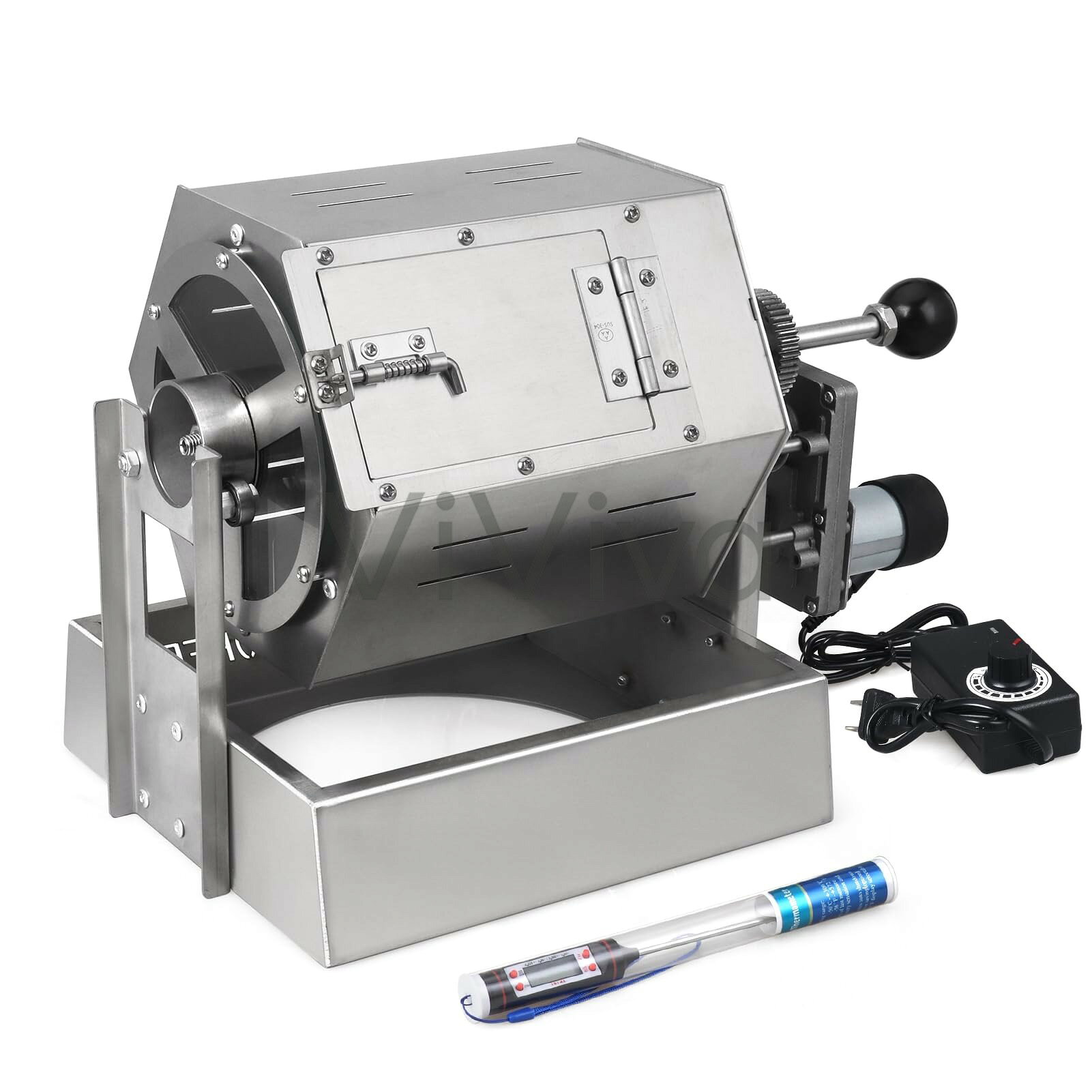 【商品名】電動焙煎機 直火式 小型焙煎機 5Lコーヒー豆ロースター ドラムタイプ ステンレス鋼 業務用 家庭用【価格】33548円【商品説明】【コーヒー豆ロースター】ケージの容量は5Lで、毎回最大約0.3~1.5kgのコーヒー豆を焙煎できます【使いやすく】12V DCギヤードモーターを採用し、速度は5?55rpmで、材料と火力に応じて調整できます【使いやすい】側面には?13cmのホウケイ酸強化ガラスが装備されており、温度計測定穴があります；ドラムには、素材が均一に回転するようにダブルガイドバッフルが装備されております【耐久性、高効率】ステンレス鋼板製で耐久性に優れています；手回し焙煎機に比べて時間を節約できます；家庭用ガスコンロおよび小型電気セラミックコンロでの使用に適しています【広く適用】小型コーヒー焙煎機です。コーヒー豆、ピーナツ、大豆、種、ナッツおよび他のフルーツを焙煎されるに使用されます、家庭用および商業用焙煎コーヒー豆に適します3.8Lコーヒー豆焙煎機焙煎冷却機付きこの3.8L容量の焙煎機には温度計とコーヒー豆冷却器が装備されており、豆の焙煎が簡単になります。コーヒー焙煎機 電動電動焙煎機 コーヒー豆焙煎機 小型ロースター 自動回転 直火加熱 ステンレス鋼 ステンレス鋼 業務用 家庭用 5L小型焙煎機、本体はステン【商品名】電動焙煎機 直火式 小型焙煎機 5Lコーヒー豆ロースター ドラムタイプ ステンレス鋼 業務用 家庭用【価格】33548円【商品説明】【コーヒー豆ロースター】ケージの容量は5Lで、毎回最大約0.3~1.5kgのコーヒー豆を焙煎できます【使いやすく】12V DCギヤードモーターを採用し、速度は5?55rpmで、材料と火力に応じて調整できます【使いやすい】側面には?13cmのホウケイ酸強化ガラスが装備されており、温度計測定穴があります；ドラムには、素材が均一に回転するようにダブルガイドバッフルが装備されております【耐久性、高効率】ステンレス鋼板製で耐久性に優れています；手回し焙煎機に比べて時間を節約できます；家庭用ガスコンロおよび小型電気セラミックコンロでの使用に適しています【広く適用】小型コーヒー焙煎機です。コーヒー豆、ピーナツ、大豆、種、ナッツおよび他のフルーツを焙煎されるに使用されます、家庭用および商業用焙煎コーヒー豆に適します3.8Lコーヒー豆焙煎機焙煎冷却機付きこの3.8L容量の焙煎機には温度計とコーヒー豆冷却器が装備されており、豆の焙煎が簡単になります。コーヒー焙煎機 電動電動焙煎機 コーヒー豆焙煎機 小型ロースター 自動回転 直火加熱 ステンレス鋼 ステンレス鋼 業務用 家庭用 5L小型焙煎機、本体はステン