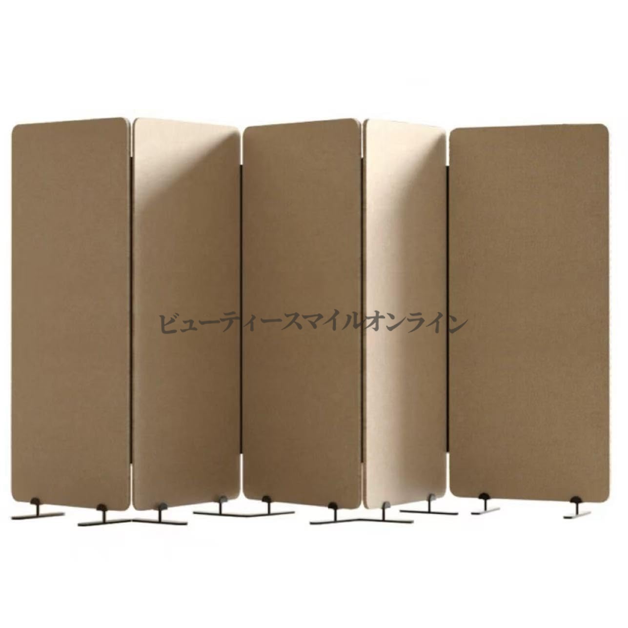 樂天商城 - 新品 間仕切り パーテーション 5連 高さ180cm 幅400cm 吸音 防音 折りたたみ 可変形状 安定ベース 倒れにくい 衝立 ついたて 目隠し オフィス リビング 部屋 仕切り 北欧風 おしゃれ 省スペース 家庭用 業務用 プロ仕様 大型 パネル