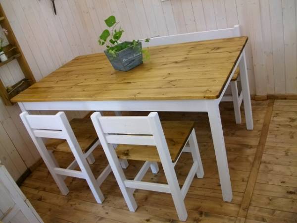 超目玉!ダイニングテーブル*アンティーク風*4点セット!格安!お部屋のスペースに合わせたオリジナルオーダー可能です。お問い合わせください^^ [2]