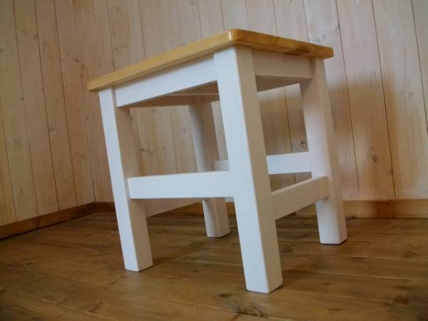 ♪Handmade*スツール*椅子*ミシン*机*PC*ナチュラル*レトロ♪お部屋のスペースに合わせたオリジナルオーダー可能です。お問い合わせください^^ [2]