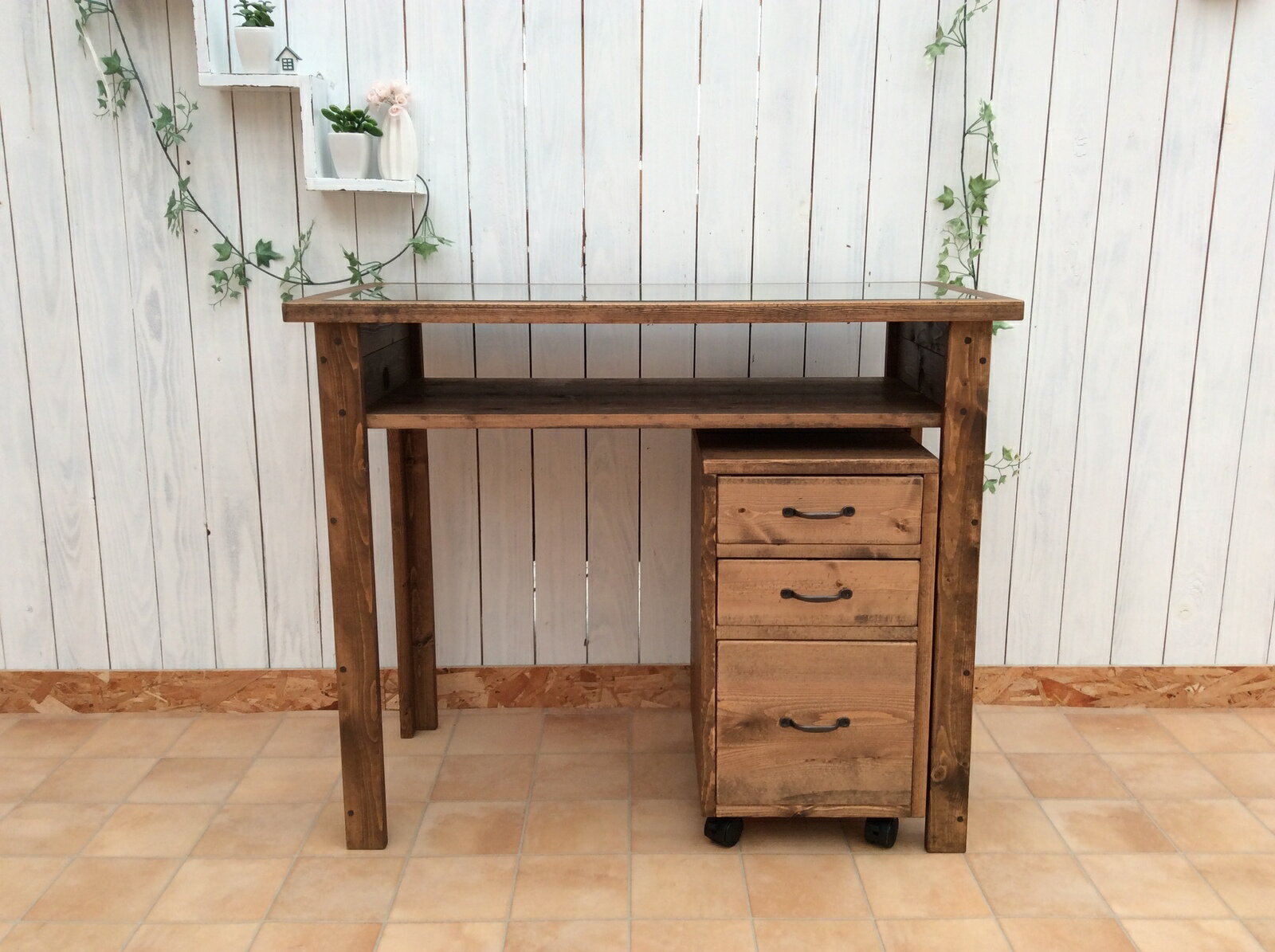 ★Handmade★作業台*ネイル*棚付BOXタイプ*チェスト付♪whoお部屋のスペースに合わせたオリジナルオーダー可能です。お問い合わせください＾＾ 2