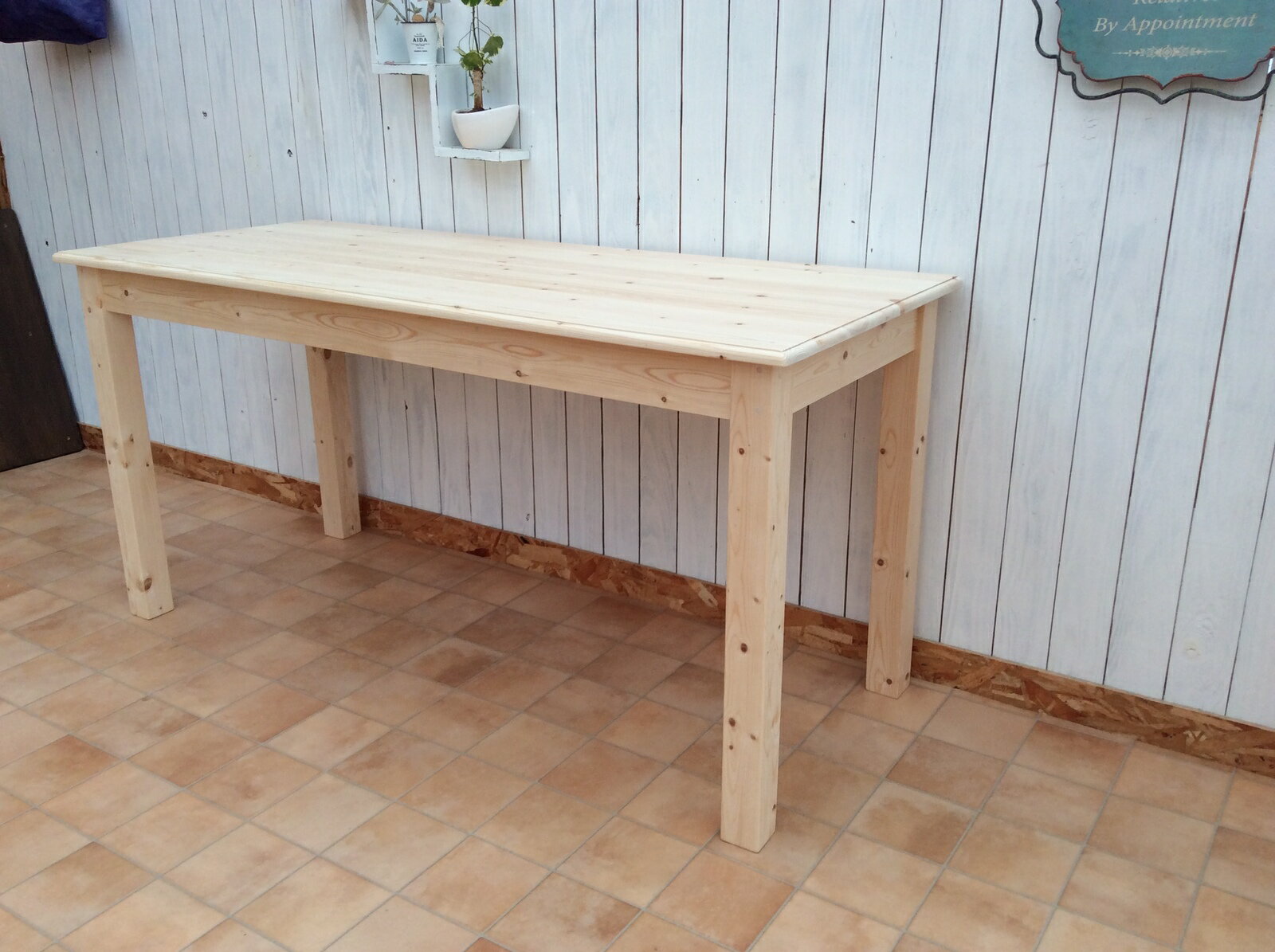 Rakuten - ★Handmade★ダイニングテーブル*アンティーク*無塗装★150★お部屋のスペースに合わせたオリジナルオーダー可能です。お問い合わせください＾＾