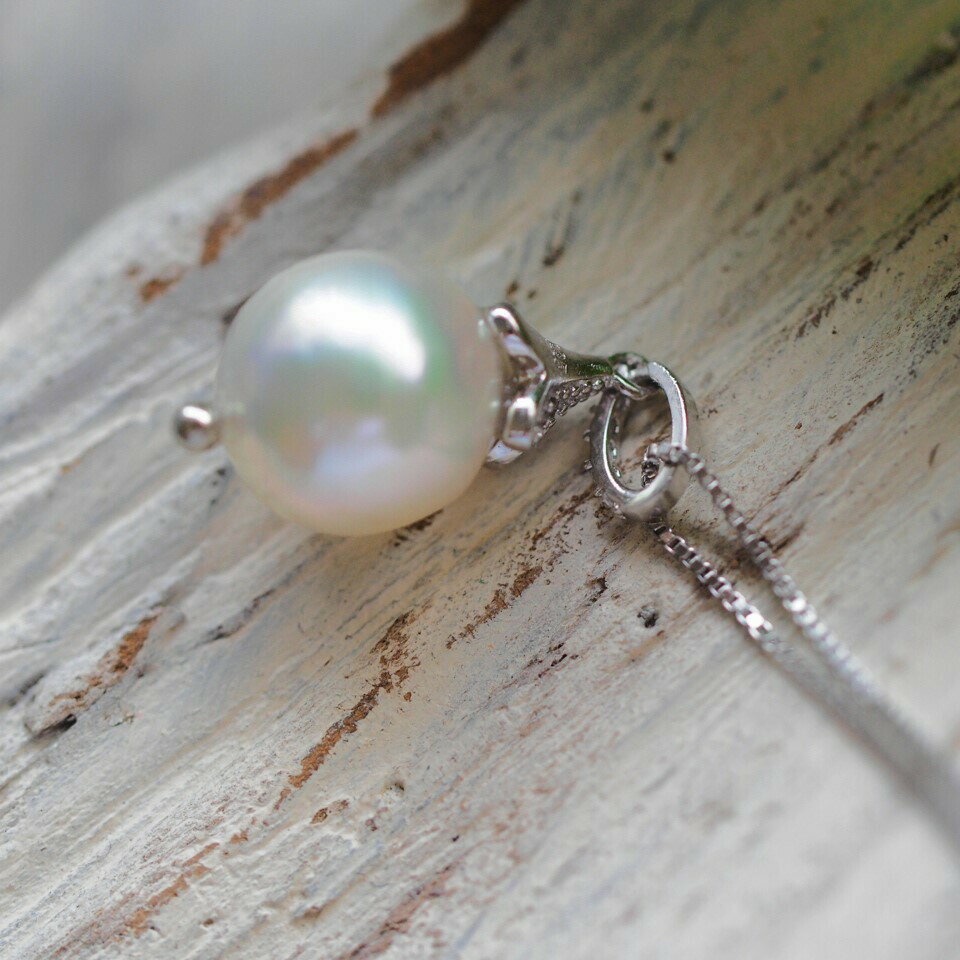 Rakuten - 白蝶パール　SV　ペンダントトップ　ネックレス　天然南洋真珠