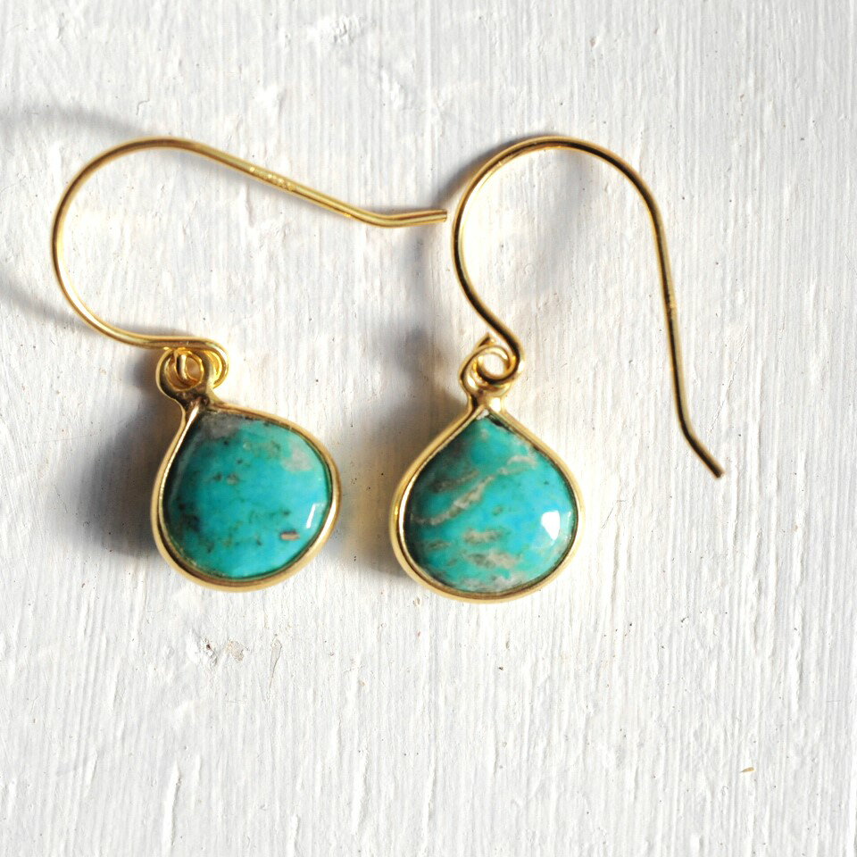 天然ターコイズ　SV　ピアス