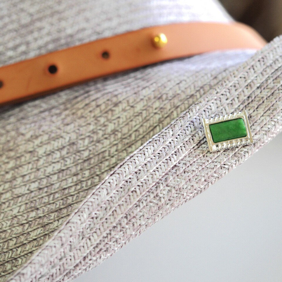 翡翠SVピンブローチ和装鑑賞お守り