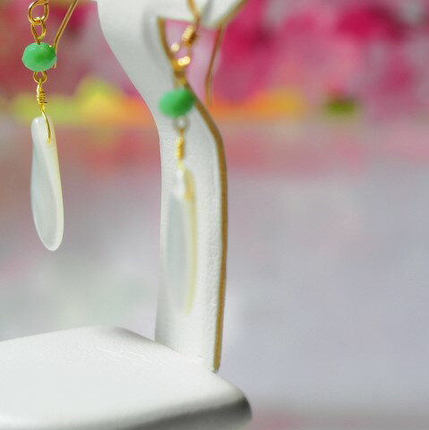 乐天商城 - シェル　ピアス　白蝶貝　天然シェル