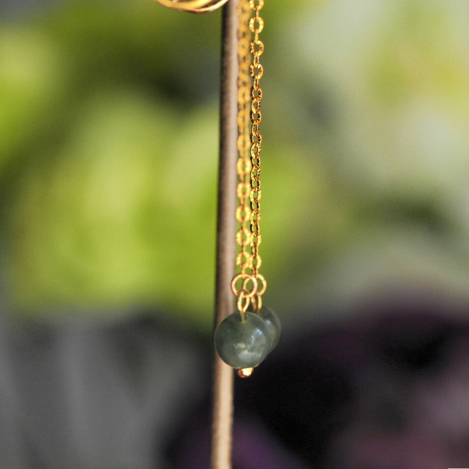 Rakuten - 天然翡翠　イヤリング　天然無処理ヒスイ