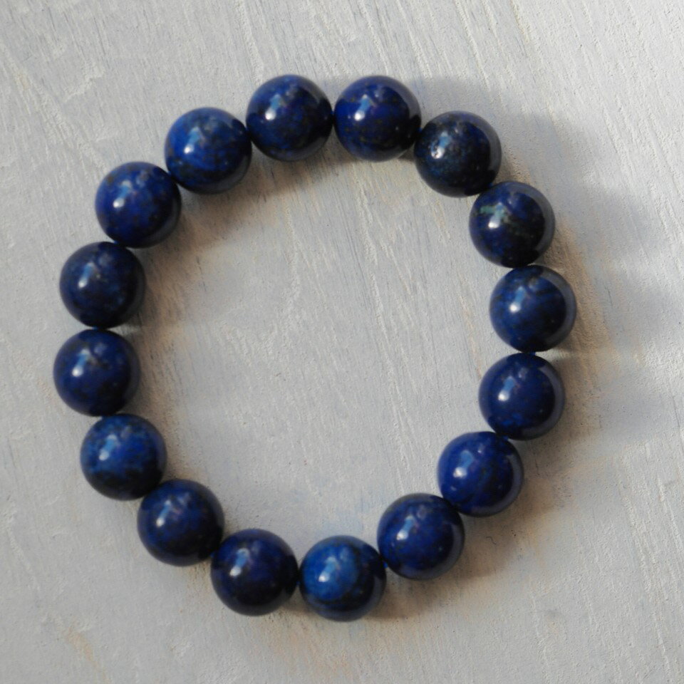 Rakuten - 天然ラピスラズリ　ブレスレット　天然無処理ラピス