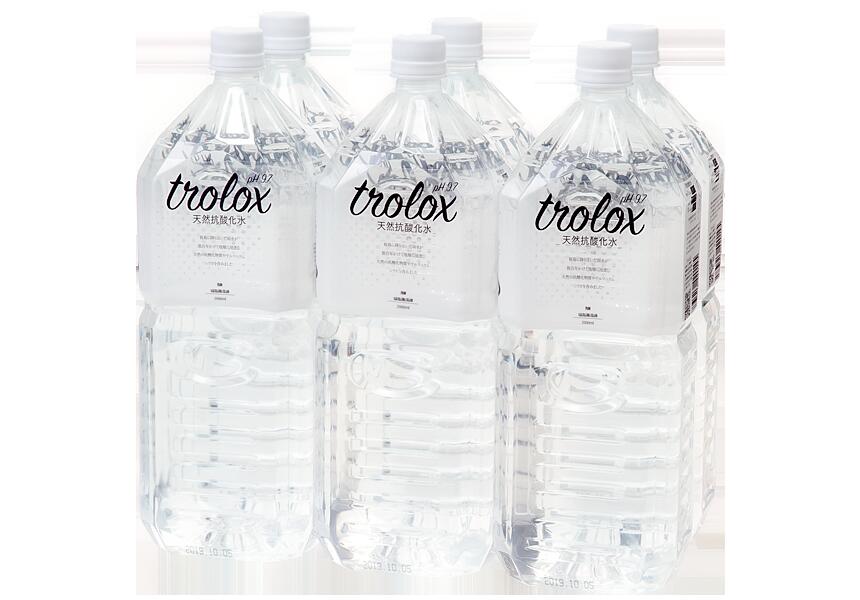 trolox トロロックス 2L×6本 超軟水 シリカ48mg/L 天然抗酸化 シリカ水 アルカリイオン水 美容 温泉水 【trolox6本】