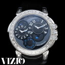 HARRY WINSTON ハリーウィンストン 400-MATZ44W オーシャンデュアルタイム ベゼルダイヤ WG 箱 1483【中古】