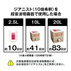 【空間除菌消臭】強力な除菌・消臭力を持つ次亜塩素酸次亜塩素酸高濃度500ppmジアニストパーフェクトセット20L除菌消臭次亜塩素酸水次亜塩素次亜水除菌/消臭/スプレー噴霧器市販効果加湿器/対応【イチオシ】