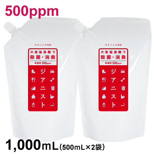 次亜塩素酸水 計1000mL（500ml×2袋）ジ