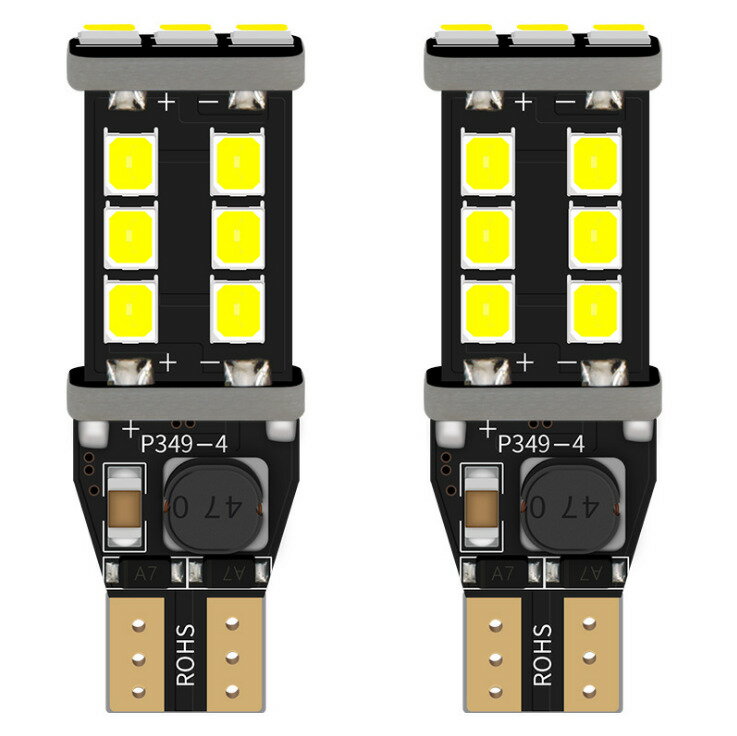 バックランプ T16 LED 960LM/2個セット 純正同様配光 無極性 ハイブリッド車対応 2球セット 送料無料 15連3030SMD