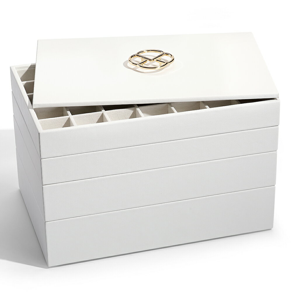 VLANDO ジュエリーボックス ジュエリー 収納 4層 透明 アクセサリーケース 四個セット 小物入れ 多段 指輪 ネックレス イヤリング おしゃれ 大容量 ...