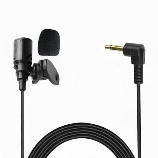 LIKENNY3.5mmミニ全方向性マイクロフォン高感度カーステレオ音声入力用ハンズフリー音声認識対応外部マイクGPS/DVD/ラジオ対応