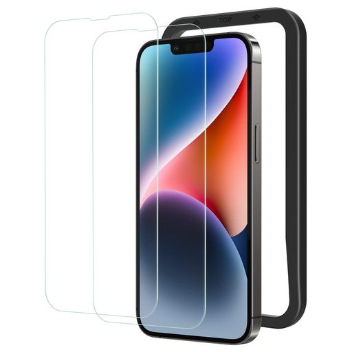 互換性のあるモデル:iPhone14用/iPhone13Pro用/iPhone13用(6.1インチ)用(ご注意:iPhone14Proは対応しておりません。) 高透過率により画面を守りながらスクリーン元々の明るい画質を損なわなく、そのままに楽しみます。画面上の操作も違和感なくスムーズに行えます。 9H硬度ガラスを採用し、ハードコーティング技術により外部からの衝撃を吸収し、画面へのダメージを可能な限り抑えます。飛散防止加工により万一割れてもガラス破片が飛び散りづらくくなります。 いPhone本体の縁まで適度なスペースを残すデザインとなっており、フィルムの剥がれや浮き上がりを防止し、スマホケースと干渉せずに快適に使えます。 専用の貼り付けガイド枠が同梱されています。ガイド枠を利用することで、本体とフィルムがズレることなく、だれでも簡単にフィルムを貼ることが可能です。また、フィルム自体のシリコン自己吸着層により、位置を合わせて上から軽く置くだけで気泡が入ることなく簡単に装着できます。
