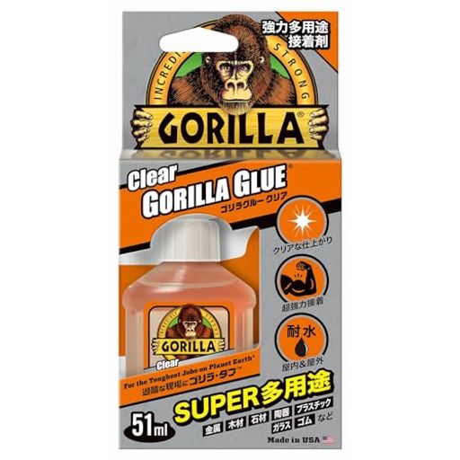 KURE(呉工業)ゴリラグルークリア51ml強力多用途接着剤1770