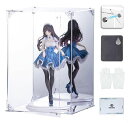 COOLTAKUフィギュアケースアクリルUVカット台座ミラー背面ミラーマグネット式磁石付き前扉コレクションケースより堅固組み立て式アクリルケースディスプレイケース防汚れ手袋クリーニ…