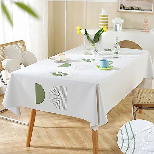 NESKATU ơ֥륯 ӥˡ  ۥ磻 ơ֥륫С  PVC Ĺ TABLECLOTH ɻ ɿ ...