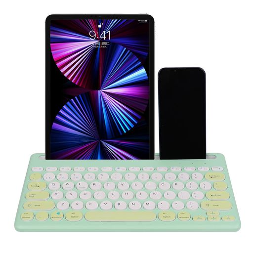 タブレットキーボードワイヤレスBluetooth接続無線2.4GHz接続4台同時接続アイパッド対応iphone/スマホ用キーボード軽量・薄型・小型パンタグラフ式携帯便利usb充電式英語配列