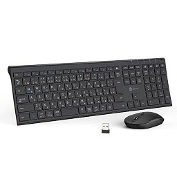 ICLEVER キーボード ワイヤレスキーボードマウスセット 日本語JIS配列 キーボード マウス 静音 超薄型 TYPE-C 充電式 無線 キーボード マウス付き2.4G テンキー付き マウス3段調節可能DPI パンタグラフ フルサイズ パソコン用