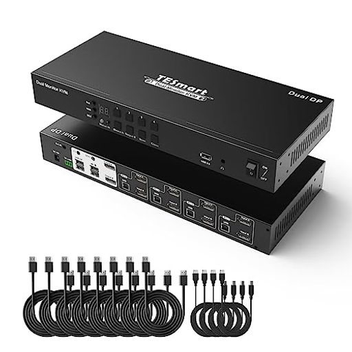 TESmartKVMスイッチ4入力2出力DisplayPort4ポートデュアルモニターDPKVM切替器4台パソコン2ディスプレイ1マウスキーボード用DisplayPort切り替え器4K@60HzEDID機能RGB4:4:4 TESmartKVMスイッチ4入力2出力DisplayPort4ポートデュアルモニターDPKVM切替器4台パソコン2ディスプレイ1マウスキーボード用DisplayPort切り替え器4K@60HzEDID機能RGB4:4:4