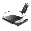 ロジテック CDドライブ スマホ タブレット向け 音楽CD取り込み USB2.0 TYPE-C変換アダプタ付 ブラック LDR-PMJ8U2RBK(2)