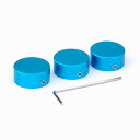 ギターエフェクトキャップ エフェクター フットスイッチハット レンチ付け 3PCS/セット (ブル—)