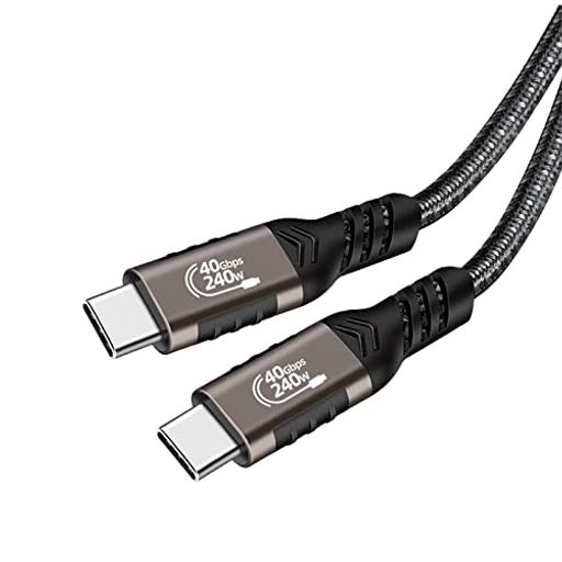 THUNDERBOLT 4 ケーブル (1M ガン色) POPOLIER USB4対応 POPOLIER [240W出力 / 40GBPS高速データ転送 / 8K・4K / USB 3.2/3.1/3.0/2.0 ] サンダーボルト 4ケーブル