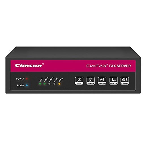CIMFAX H5S 高速単線版 FAXサーバ 8GB容量 スピード33.6KPBS 受信したFAXをPDFとして自動保存 受信したFAXをメールに転送 電話機/複合機との併用が可能 電話線経由でFAX受送信 PC/スマホでFAX受送信