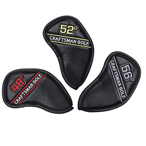 CRAFTSMAN(クラフトマン)ゴルフウェッジカバーアイアンカバーヘッドカバーカラフル数字刺繍マジックテ..