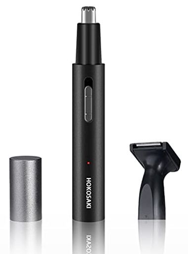 【多機能鼻毛カッター】HOKOSAKI鼻毛カッターは、2種類の交換ヘッドを簡単に取り替える、鼻毛切り、髭トリマー、耳毛カッターなどの機能が搭載されています。いつでもどこでも最も自信のある顔を見せます。 【USB充電式・持ち運びに便利】USB充電式で面倒な電池の取り替えが不要。1回充電して長時間使用でき、コンパクトなサイズで普段の使用や持ち運びに便利です。自宅や職場、出張先など、いつでもどこでもムダ毛処理ができます。 【ヘッド水洗い可能】ヘッドは取り外し可能な設計となってますので、簡単操作でヘッドを取り出して、水洗い後清潔な状態で使い続けられます。(ご注意:内刃が水洗いも可能ですが。本体は水洗いできません) 【無痛・安全・人間工学】HOKOSAKI鼻毛カッターの替え刃が立体的な弧線デザインで鼻腔の肌に優しいです。高性能の360度回転式の抗アレルギー性ステンレスブレードにより、安全で鼻毛を挟まずにきれいに切れます。 【2年間の製品保証付き】弊社の製品は2年間の保証期がありますので、期間内製品が壊れたら、こちらは新製品を無料で再発送することができます。