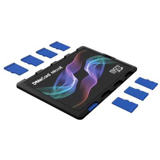 DIMECARD MICRO8 MICROSD メモリーカードホルダー―COLOR WAVE エディション(クレジットカード・サイズの超薄型ホルダー、記入可能なラベル)