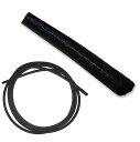 耐熱耐火シリコンファイバーグラス配線カバーハーネスカバー結束カバー10mm径3m売りブラック黒バイク配線車配線結束保護
