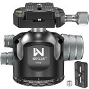 WEYLLAN自由雲台360°回転可能大型ボール雲台40KG耐荷重55mmチューブ径ボール雲台持ち運びが簡単高い安定性撮影/記録/観察/会議に最適12ヶ月保証サービス