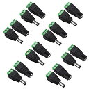 YFFSFDCDCジャックアダプター5.5MMX2.1MMDC電源プラグ12V電源コネクタCCTVカメラやLEDテープライト用変換プラグ8メス+8オス【16個セット】(2)