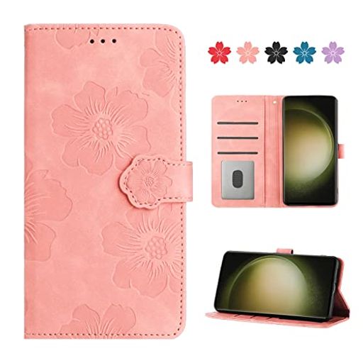 Mobile Phone Cases - CASAFUNY向けのGalaxyS23Ultraケース手帳型人気耐衝撃本革レザーカバーギャラクシーs23ultraケース手帳型おしゃれ保護カバーSC-52DSCG20携帯カバーかわいい美しい桜の柄