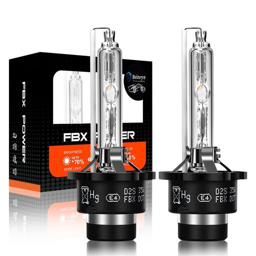 Briteye(まぶしい)ヘッドライトD2SHIDバルブ35W純正交換用バルブ6500K12V車用(2個入り)(4)