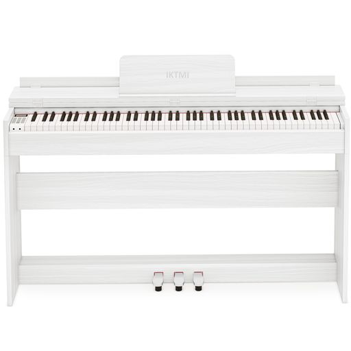 【ハンマーアクション鍵盤】電子ピアノハンマーアクション88鍵盤、低音域では重めのタッチを、高音域では軽めのタッチを提示することができ、クラシック・ピアノに匹敵する感触の良さを鍵盤に与える。ピアノ試験に適した運指練習。 【優れた音質】電子ピアノの音源にはフランスの最高級DREAM5704チップを採用し、デジタル処理によりダイナミックでリアルなグランドピアノ音響効果を復元し、音質が総合的に向上し、応答が非常に速く、遅延や音の損失がありません。グランドピアノに近い演奏感と没入感を実現します。高出力スピーカーを使用すると、サウンドがより立体的になり、音質がさらに優れます。 【ペダル】電子ピアノの金属製3連ペダルは、従来のピアノと同じ仕様で、より表現力豊かな演奏が可能。ペダルのソケットはピアノ本体の底にあることにご注意ください。 【多機能電子ピアノ】この電子ピアノは、128種類の音色、100のリズム、88のデモソング、録音、デュアルキーボード、移調、メトロノーム、サステイン、コードなどの機能を内蔵し、さまざまな音楽スタイルを探索できます。初心者向けにさまざまな機能を提供している。