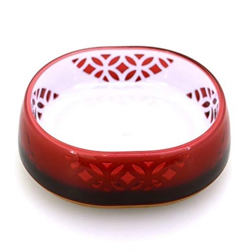 本体サイズ(幅X奥行X高さ):13×12×4CM 本体重量:0.21KG 原産国:中華人民共和国 用途:食器(猫用) 素材:本体:ポリスチレン、合成ゴム 強化プラスチックの2層構造 底面はゴム付きで滑りにくい