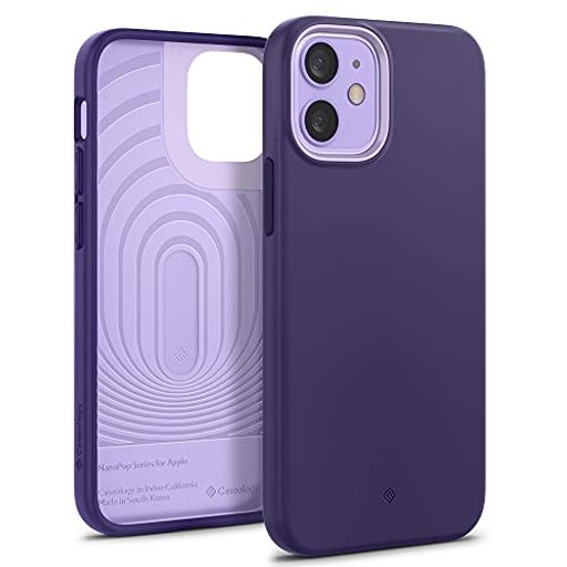 楽天VlookupStore 楽天市場店CASEOLOGY IPHONE 12 MINI ケース TPU シリコン 質感 耐久性 サラサラ 耐衝撃 指紋防止 IPHONE 12MINI カバー ナノ・ポップ （グレープ・パープル）