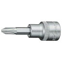 トネ(TONE)ドライバービットソケットHP3H-P2差込角9.5mm(3/8”)(+)No.2