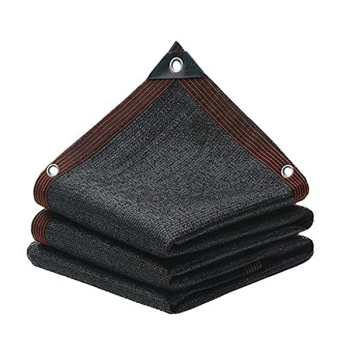 MASTORE遮光ネット8M*8M日よけシェード抗紫外線ネット95%防塵高密度ポリエチレン18ピンベランダカーポートルーフヤードパーティー廊下エッジを広げる(ブラック)