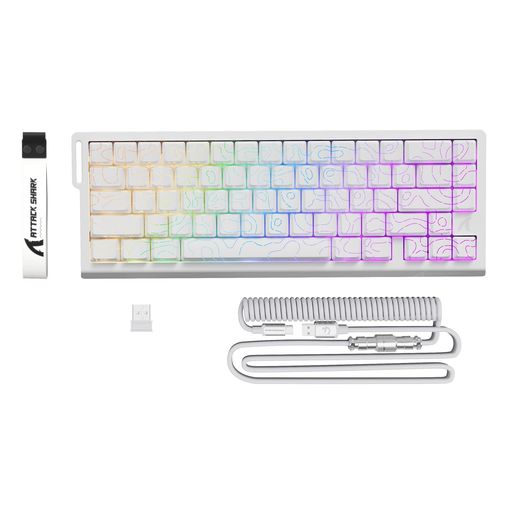 ATTACK SHARK X68 PRO HE ラピッドトリガー キーボード ワイヤレス/Bluetooth/有線 磁気スイッチ 8Kポーリングレート