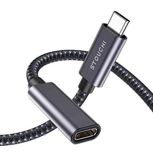 STOUCHI USB C 延長ケーブル 1M USB 3.1 (GEN2 10GBPS) 高速データ転送 5A PD急速充電 THUNDERBOLT3対応 TYPEC 延長コード ナイロン編み MAC M2