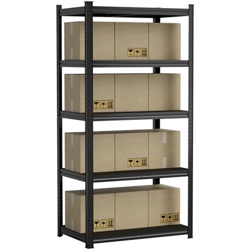 Alebert「アレベルト」スチールラック5段幅90*奥行55*高さ180cmメタルラック棚ラック限界耐荷重875kg高..