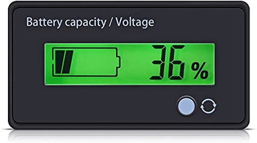 デジタル電圧計 バッテリー残量表示計 DC 12V 24V 48V 60V 72V 84V 汎用型 リチウム電池 鉛蓄電池 リン酸鉄リチウムイオン電池 LCDディスプレイ バッテリーチェッカー グリーンバックライト バッテリーモニター