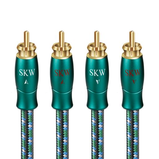 SKW 2RCA ケーブル,2RCAオス TO 2RCAオス ステレオオーディオ変換ケーブル HI-FIシステム/CDプレーヤー等に対応 /長さ3M(二本)